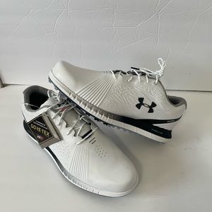 Under Armour Golf Shoes HOVR SHOW Goretex 3023328-100 White Black Mens Size 10